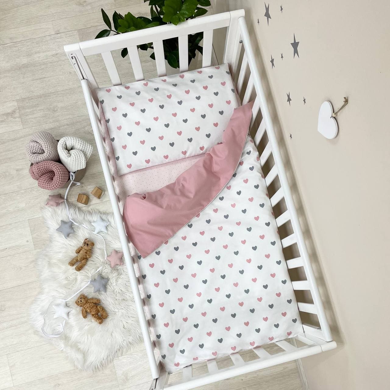 Змінний комплект Маленька Соня Happy night Сердечка пудра 3од 03107358