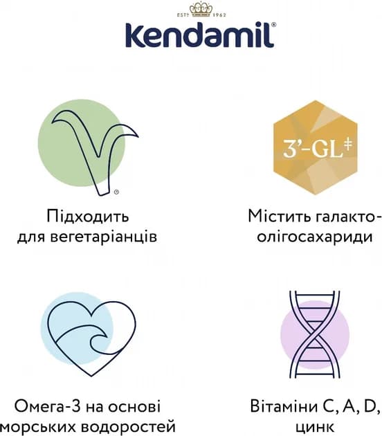 Суміш молочна Kendamil 1 800г 92000038 фото 4