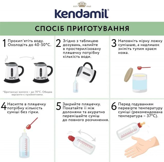 Суміш молочна Kendamil 1 800г 92000038 фото 3