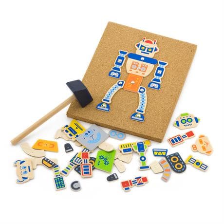 Набір ігровий Viga Toys Дерев'яна аплікація Робот 50335