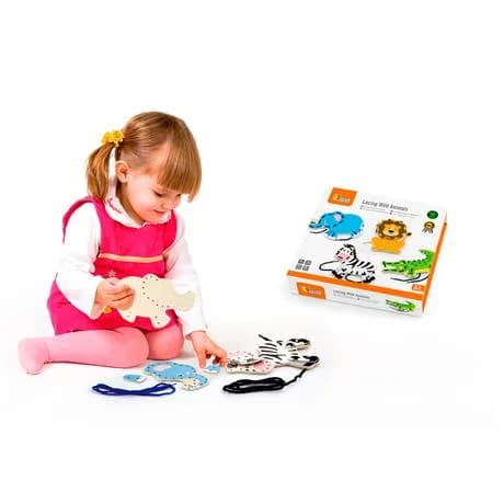 Шнурівка дерев'яна Viga Toys Дикі тварини 51326 фото 3