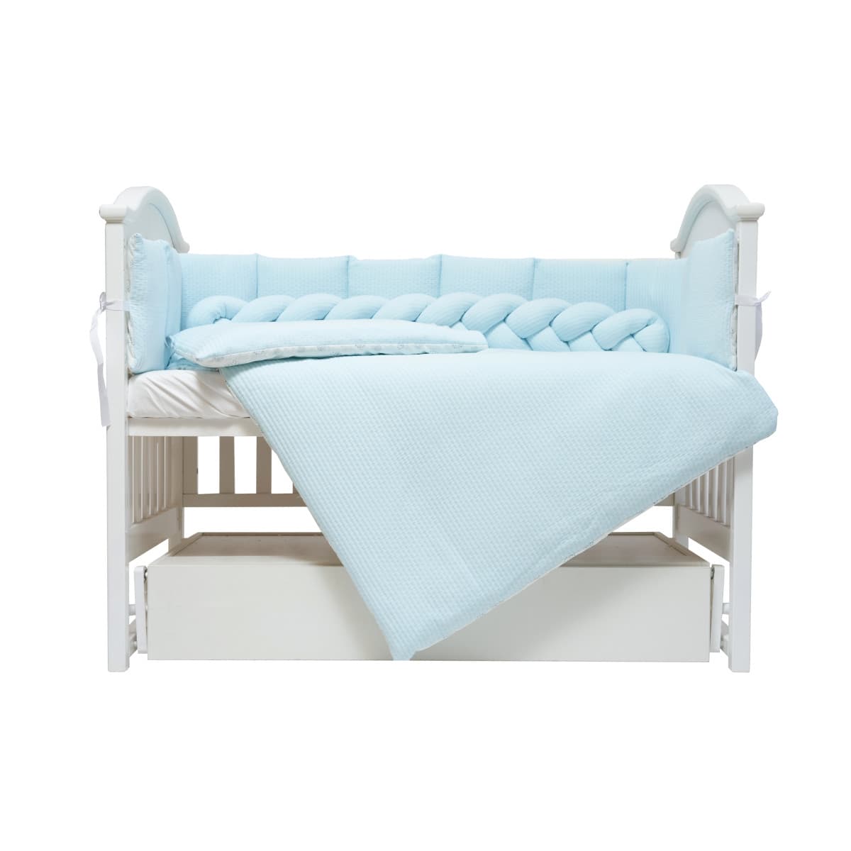 Постільний комплект Twins Cotton 7ел 4077-TC-04 blue