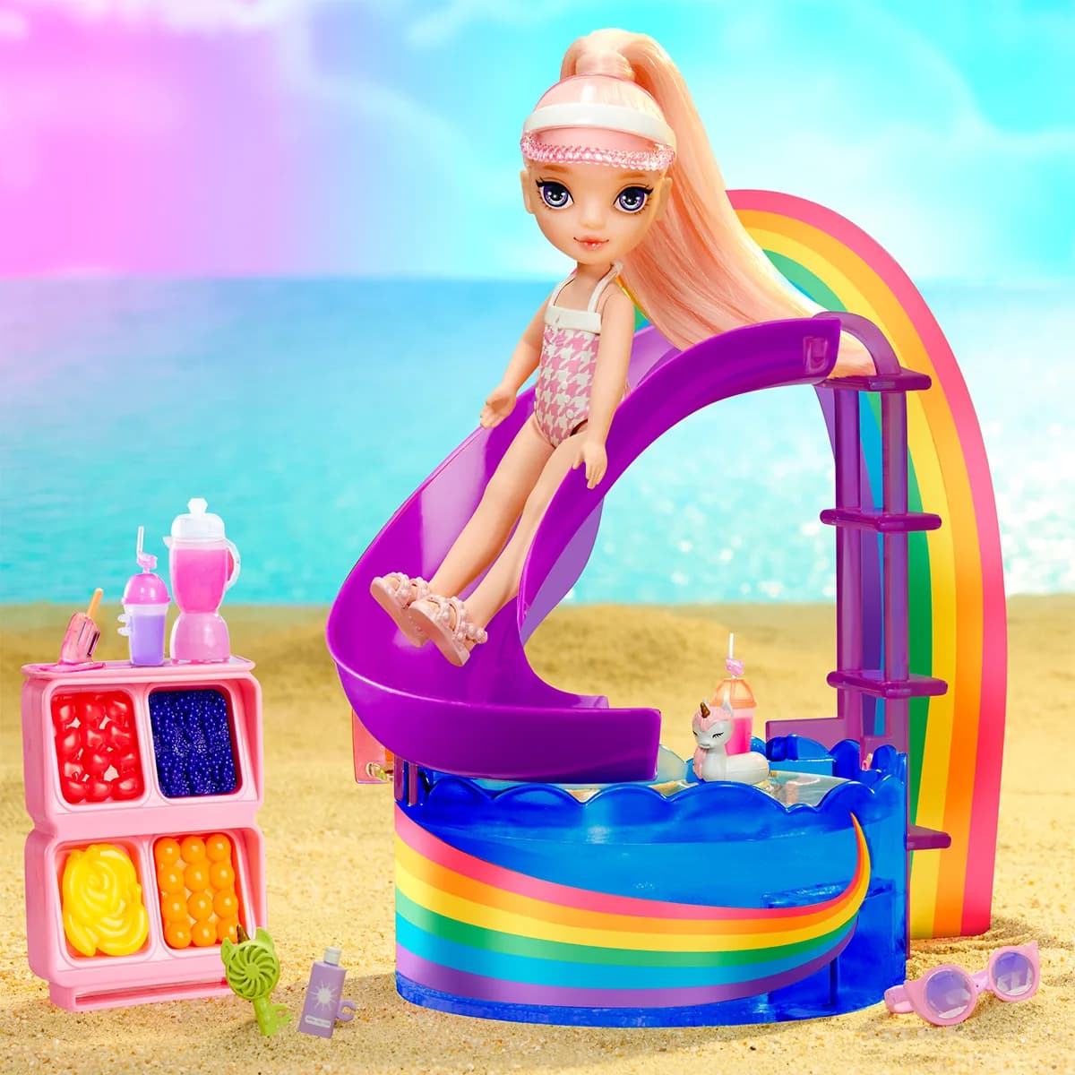 Ігровий набір з лялькою Rainbow High Веселкове свято в басейні 522249 фото 11 Ігровий набір з лялькою Rainbow High Веселкове свято в басейні 522249 фото 11