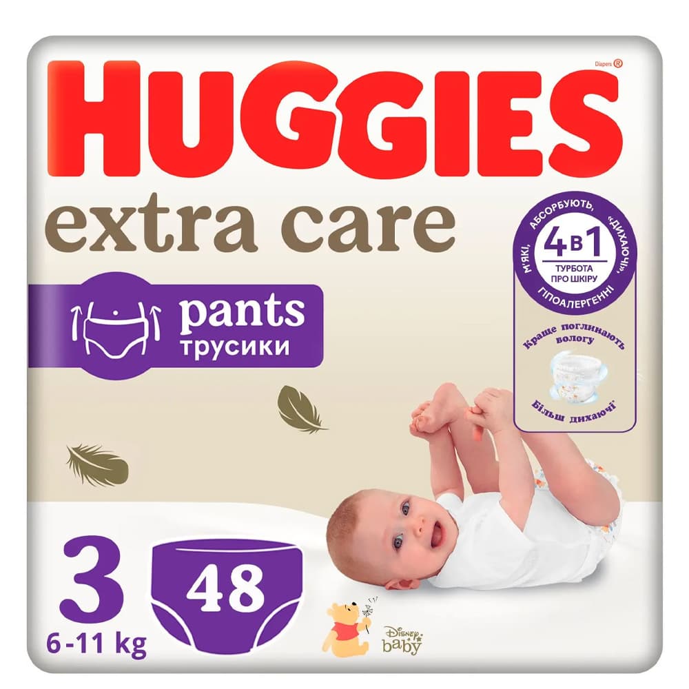 Підгузники-трусики Huggies Extra Care 3 48шт 549293