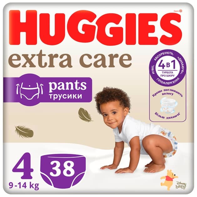 Підгузники-трусики Huggies Extra Care 4 38шт 549323