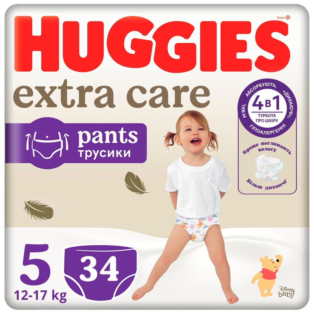 Підгузники-трусики Huggies Extra Care 5 34шт 549354