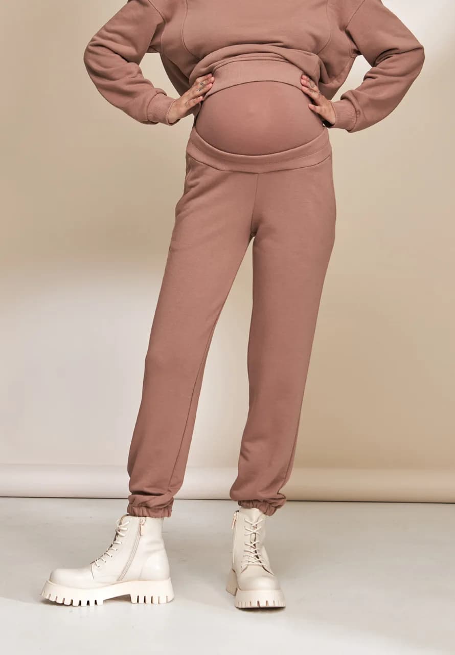 Штани спортивні S-XL Юла мама BERIT TR-33.012 -коричневий фото 3
