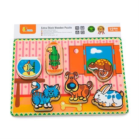 Пазл дерев'яний Viga Toys Домашні тварини 56440