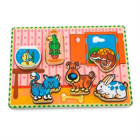 Пазл дерев'яний Viga Toys Домашні тварини 56440 фото 2