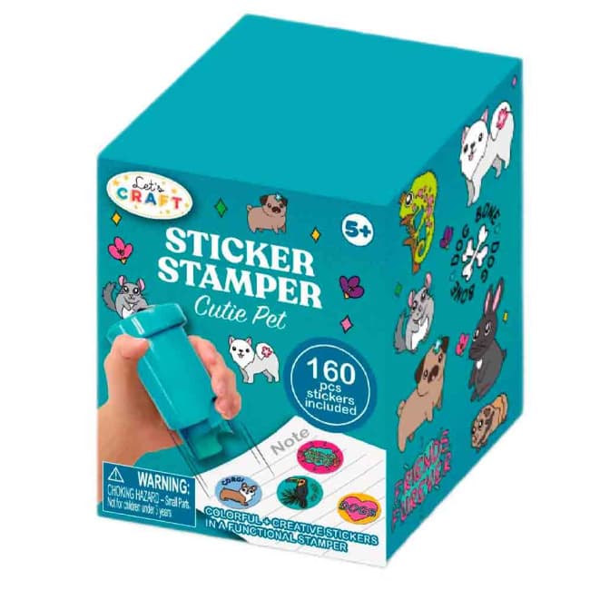 Штамп з наліпками Let's Craft Cutie pet SSP002