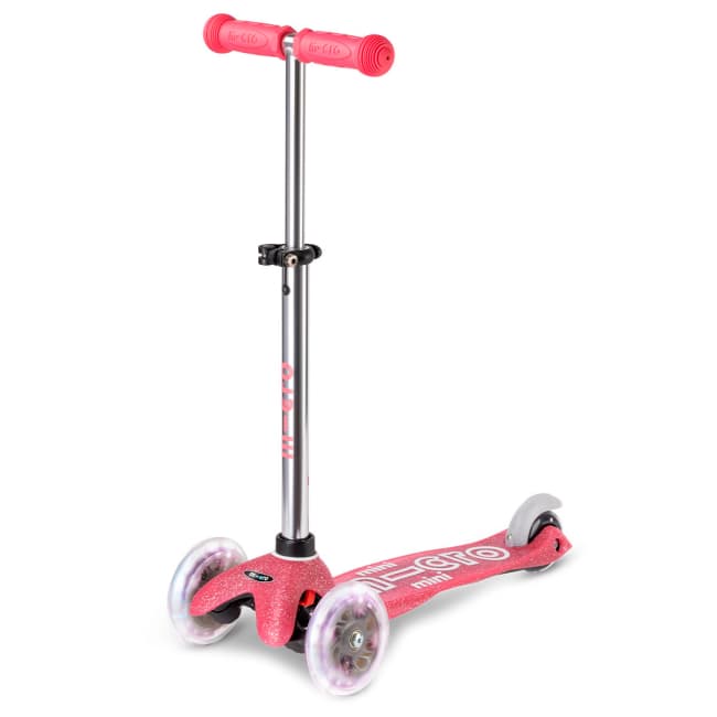 Самокат 3-х колісний Micro Mini Deluxe Fairy Glitter LED pink MMD208