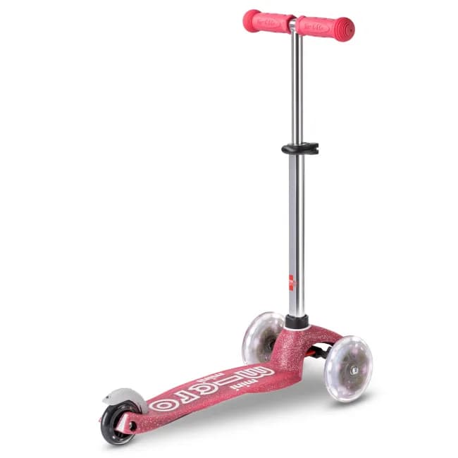 Самокат 3-х колісний Micro Mini Deluxe Fairy Glitter LED pink MMD208 фото 3