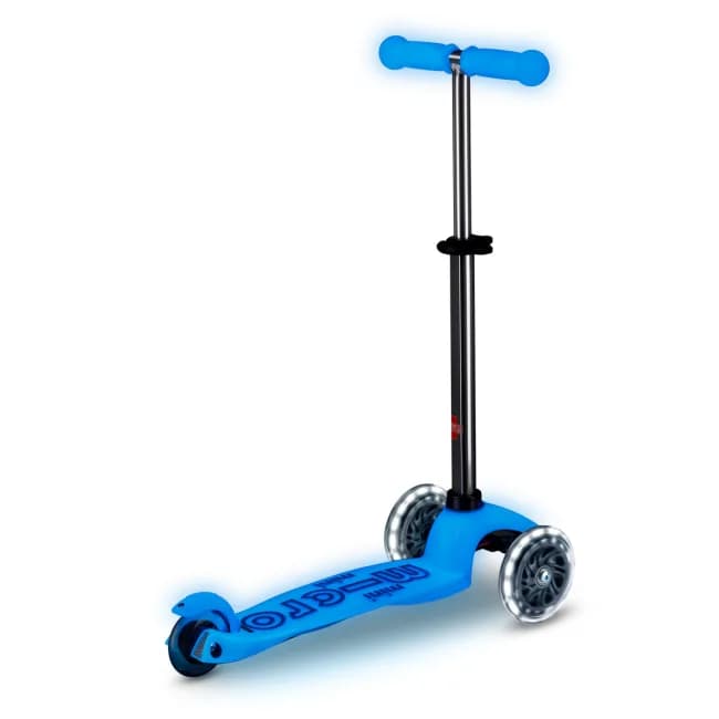 Самокат 3-х колісний Micro Mini Deluxe Glow LED arctic blue MMD215 фото 3 Самокат 3-х колісний Micro Mini Deluxe Glow LED arctic blue MMD215 фото 3