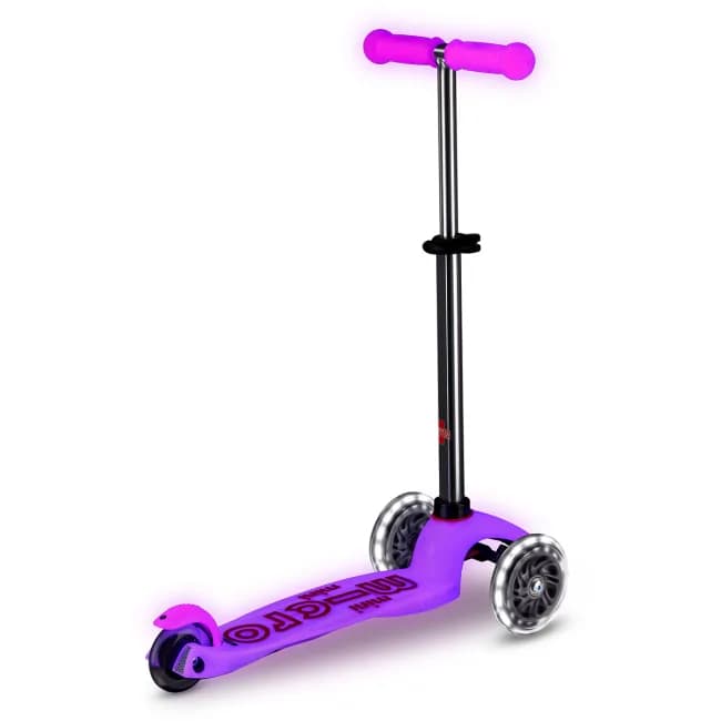 Самокат 3-х колісний Micro Mini Deluxe Glow LED frosty pinkMMD217 фото 2