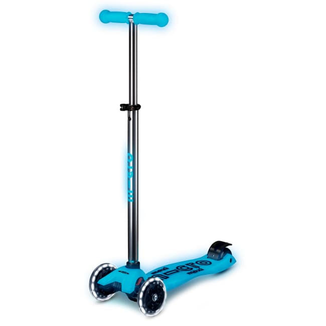 Самокат 3-х колісний Micro Maxi Deluxe Glow LED Blue crystal MMD366