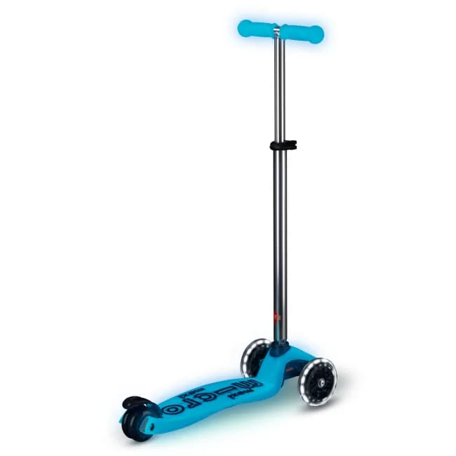 Самокат 3-х колісний Micro Maxi Deluxe Glow LED Blue crystal MMD366 фото 3