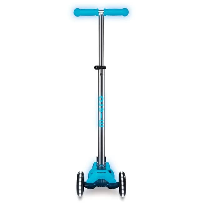 Самокат 3-х колісний Micro Maxi Deluxe Glow LED Blue crystal MMD366 фото 4