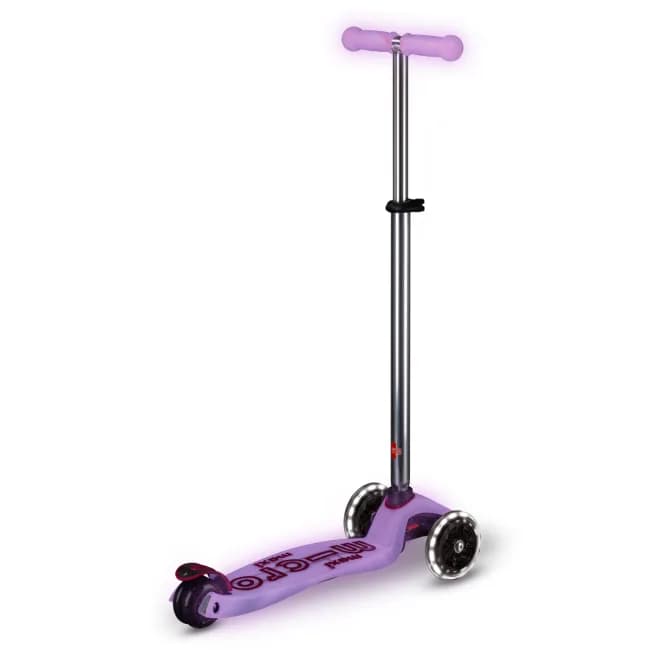 Самокат 3-х колісний Micro Maxi Deluxe Glow LED Radiant purple MMD367 фото 2