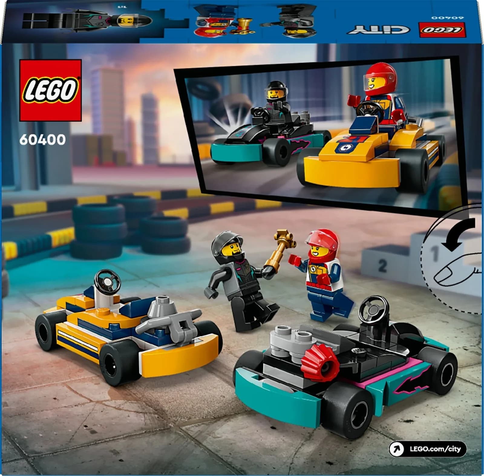 Конструктор Lego City Картинг і гонщики 99дет 60400 фото 6