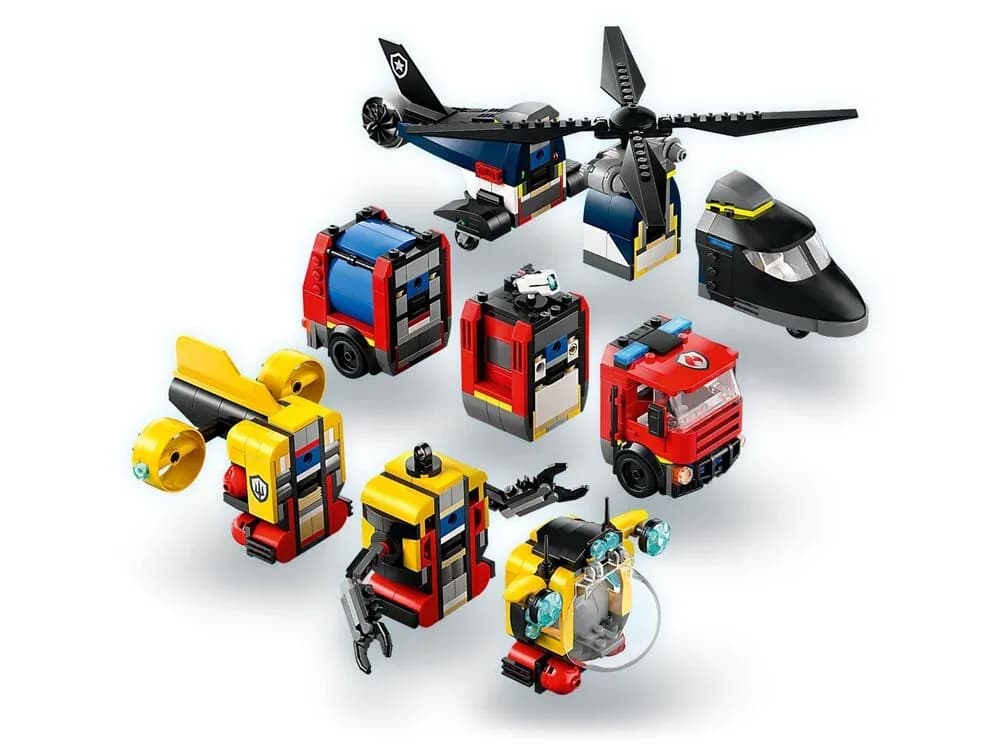Конструктор Lego City Ремікс вертольотів, пожежних машин і підводних човнів 874дет 60462 фото 6