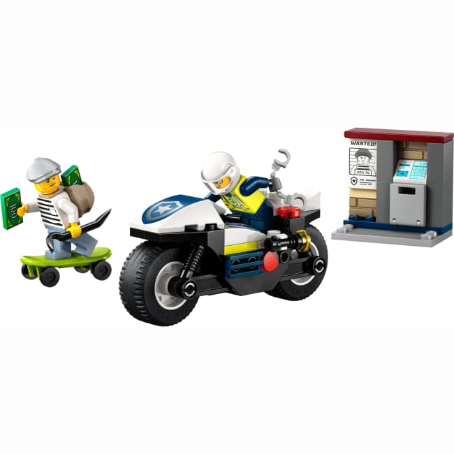 Конструктор Lego City Переслідування на поліцейському мотоциклі 65дет 60455