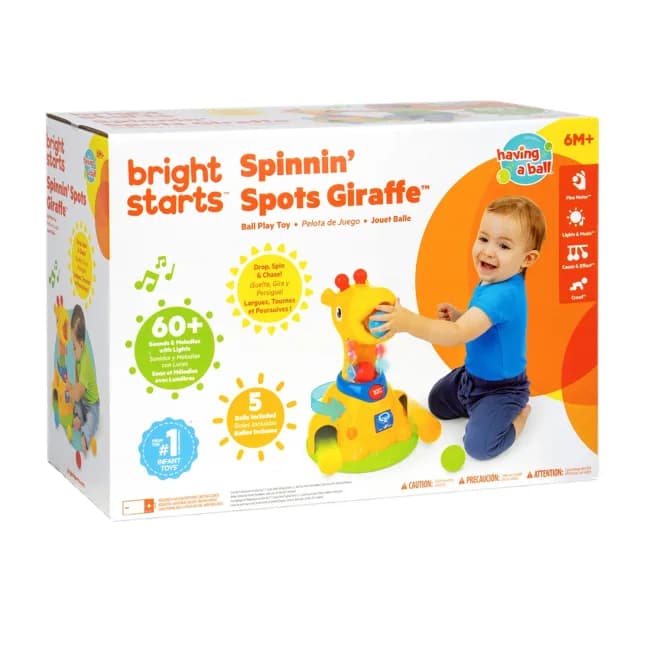 Іграшка музична Bright Starts Spinnin’ Spots Giraffe 17410 фото 2