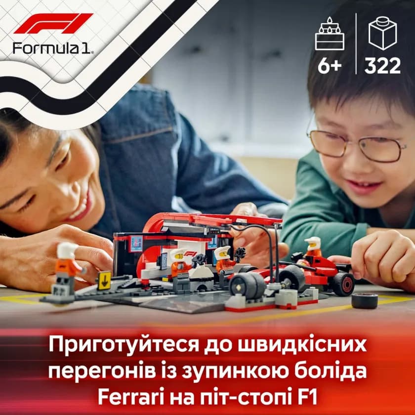 Конструктор Lego City Піт-стоп і піт-екіпаж F1 322дет 60443 фото 12 Конструктор Lego City Піт-стоп і піт-екіпаж F1 322дет 60443 фото 12