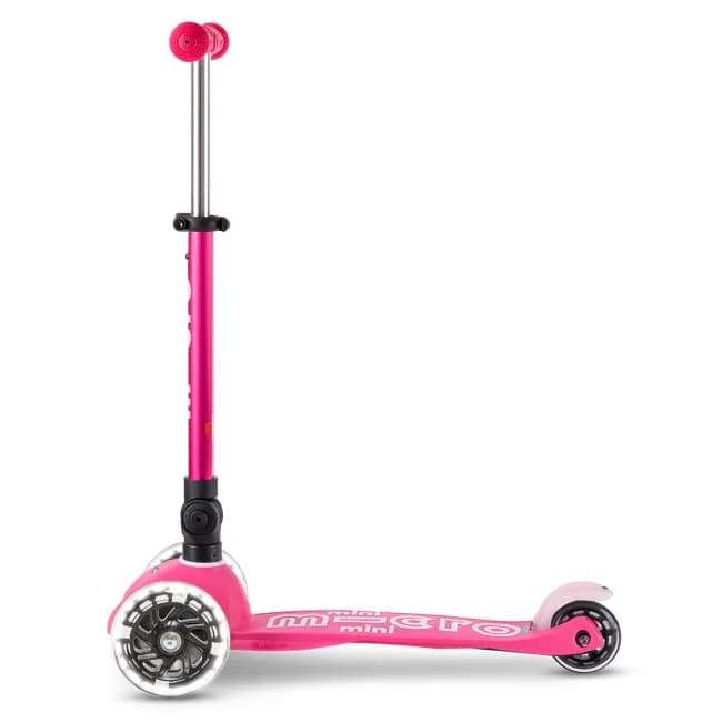 Самокат 3-х колісний Micro Mini Deluxe Foldable LED pink MMD197 фото 2
