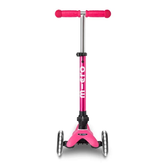 Самокат 3-х колісний Micro Mini Deluxe Foldable LED pink MMD197 фото 4