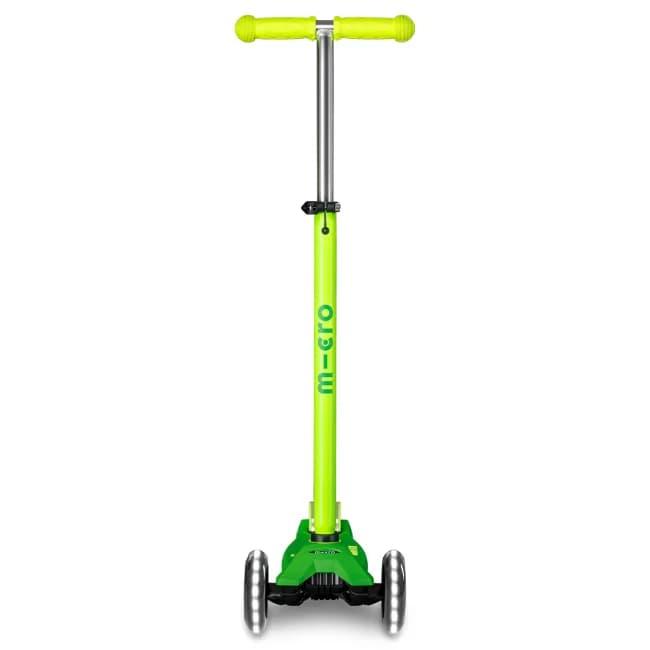 Самокат 3-х колісний MICRO Maxi Deluxe Glow LED Green parrot MMD232 фото 4
