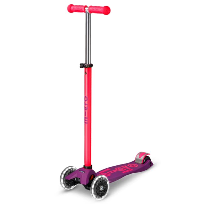 Самокат 3-х колісний Micro Maxi Deluxe Neon LED Ultra pink MMD233