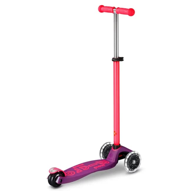 Самокат 3-х колісний Micro Maxi Deluxe Neon LED Ultra pink MMD233 фото 3