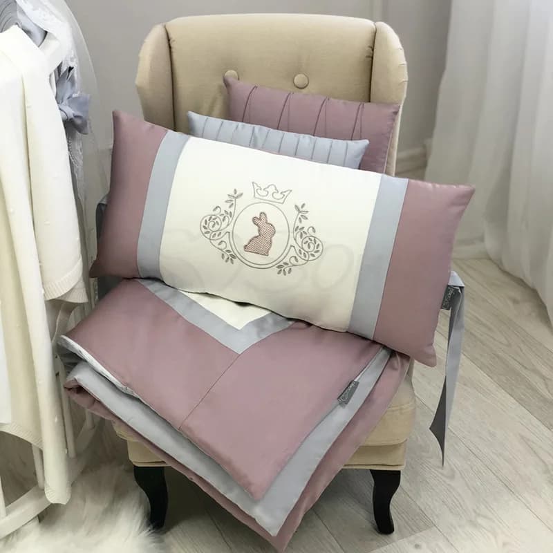 Постільний комплект Маленька Соня Royal 7од 16079 Рowder pink фото 3