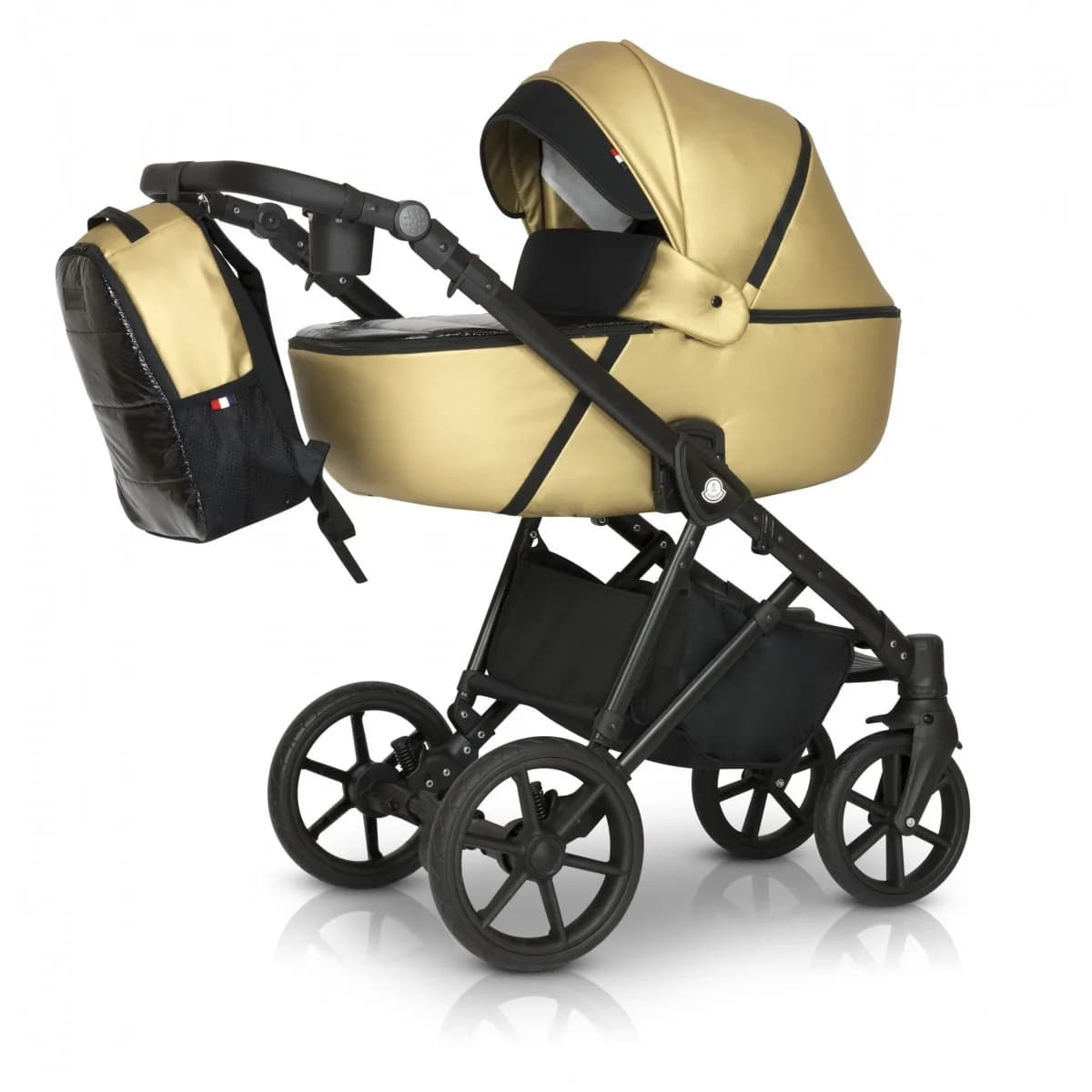 Коляска універсальна 2в1 Verdi Makan black 03 new gold 9023-VMB-03 фото 2