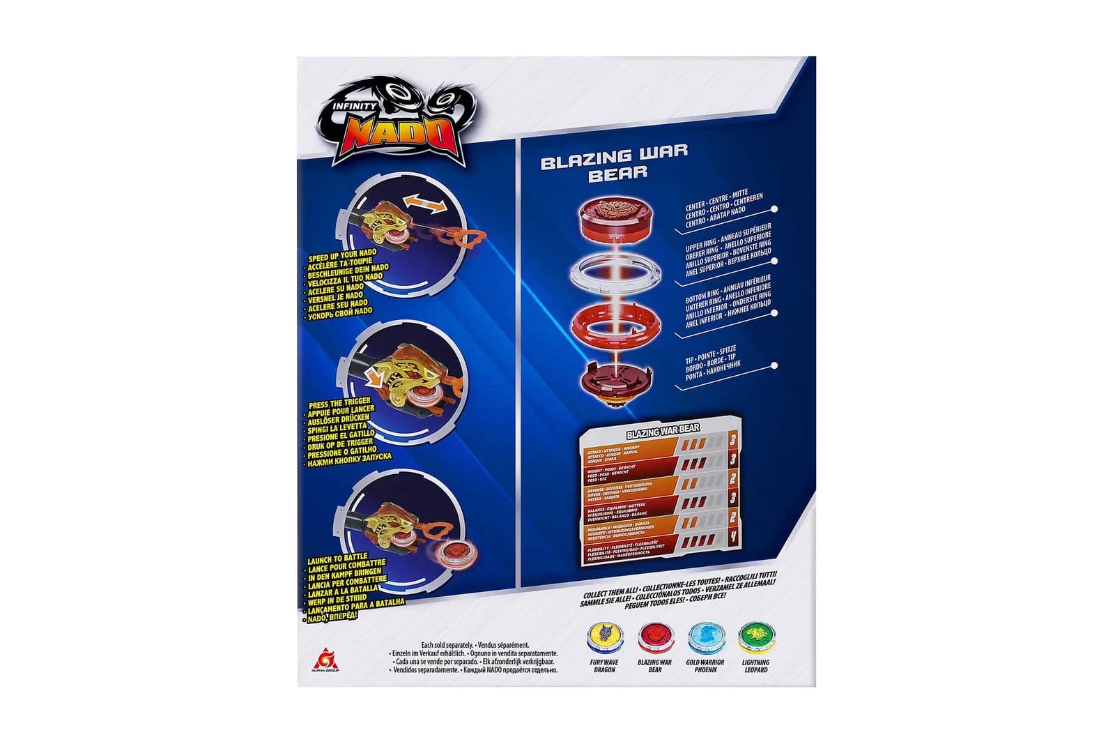 Дзига Infinity Nado Starter Pack Палаючий Бойовий Ведмідь EU654112 фото 2