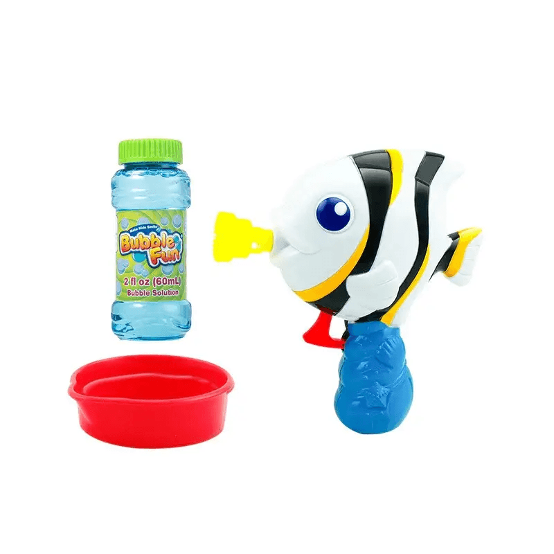 Пістолет для видування бульбашок Bubble Fun Рибка + 60мл DHOBB10127J