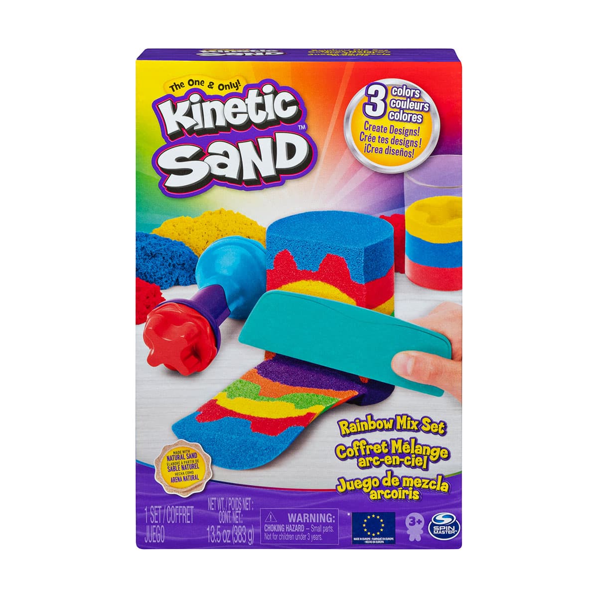 Набір піску з формочками Kinetic Sand Веселковий мікс 71474