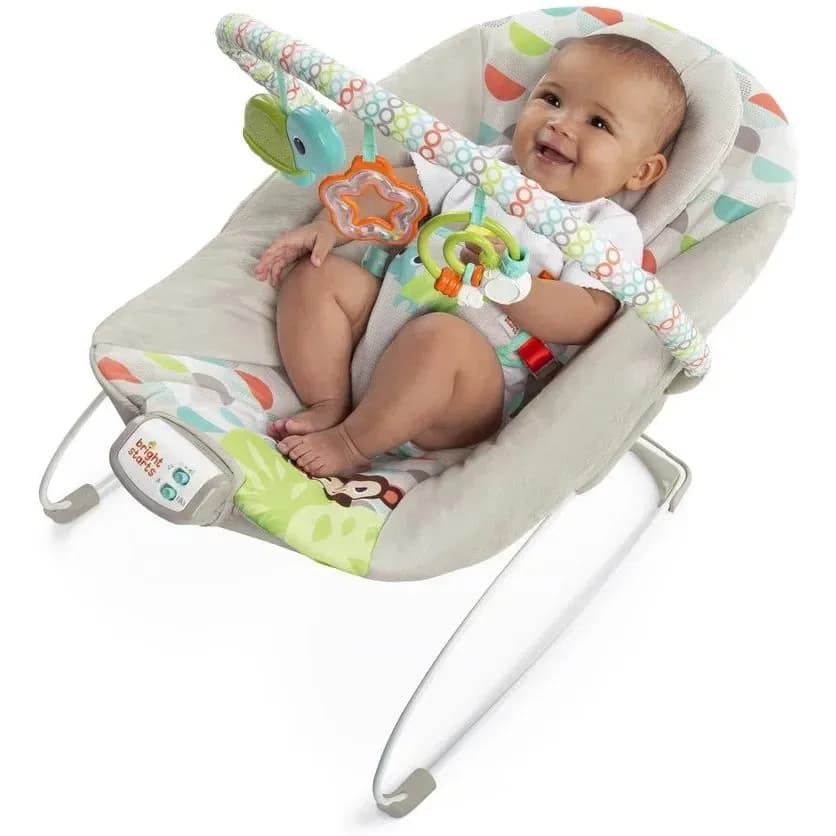 Крісло-шезлонг Bright Starts Happy Safari Bouncer 11508 фото 3