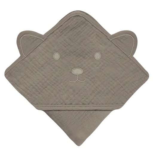 Рушник з капюшоном для купання Lionelo Muslin Hooded Towel Beige Cappuccino 80х80 см LO-MUSLIN HOODED TOWEL BEIGE CAPPUCCINO
