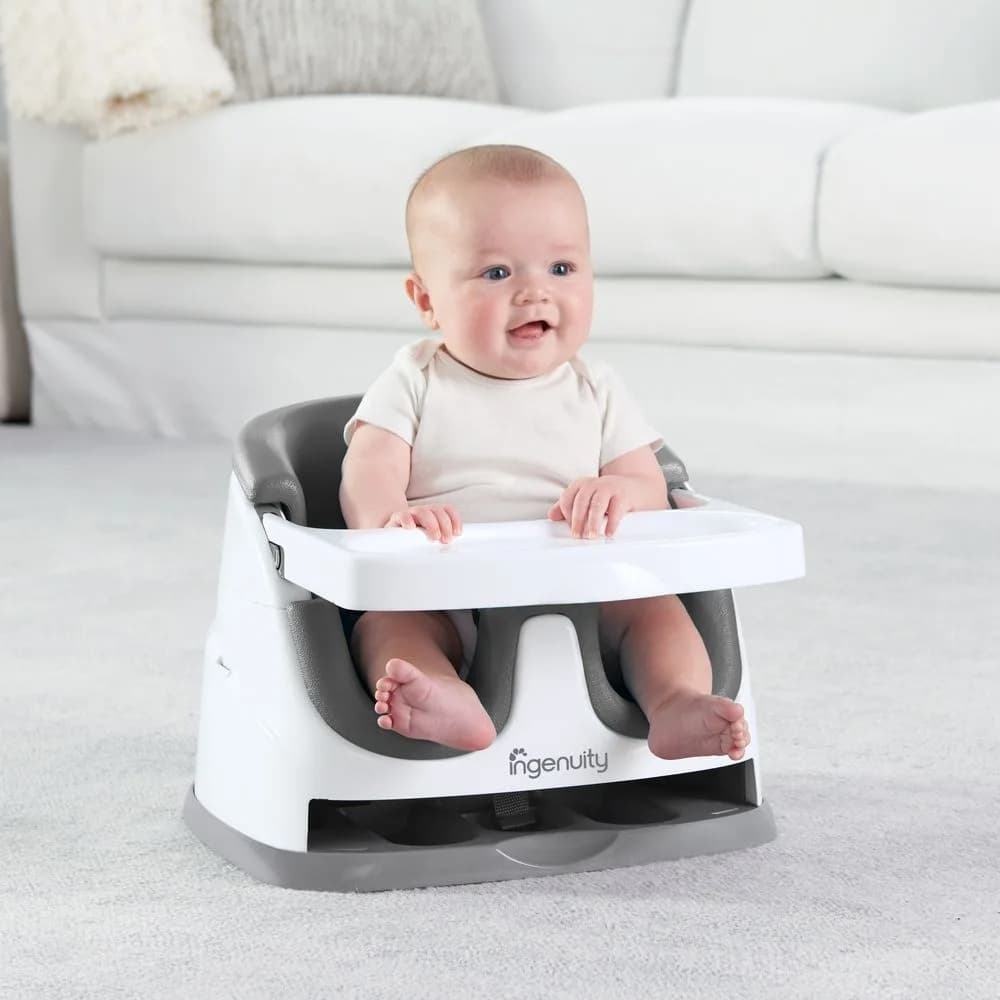 Стільчик-бустер для годування 2в1 Ingenuity Baby Base 11576 Slate фото 2