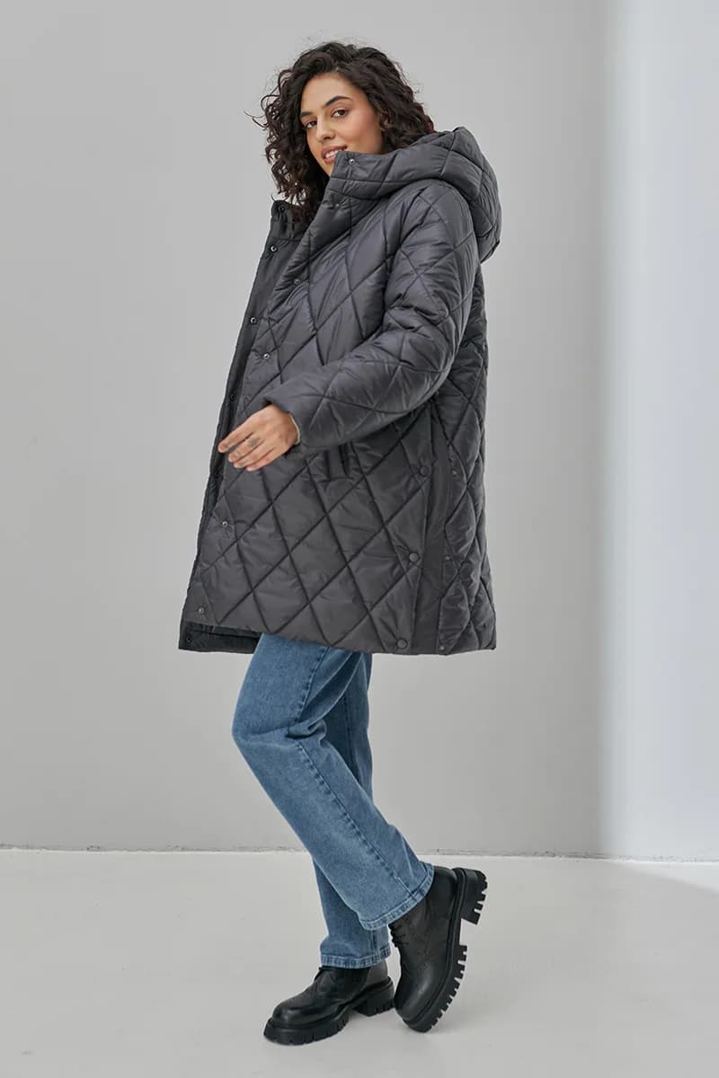 Куртка для вагітних S-XL Юла мама AKARI OW-43.021 -сірий фото 11