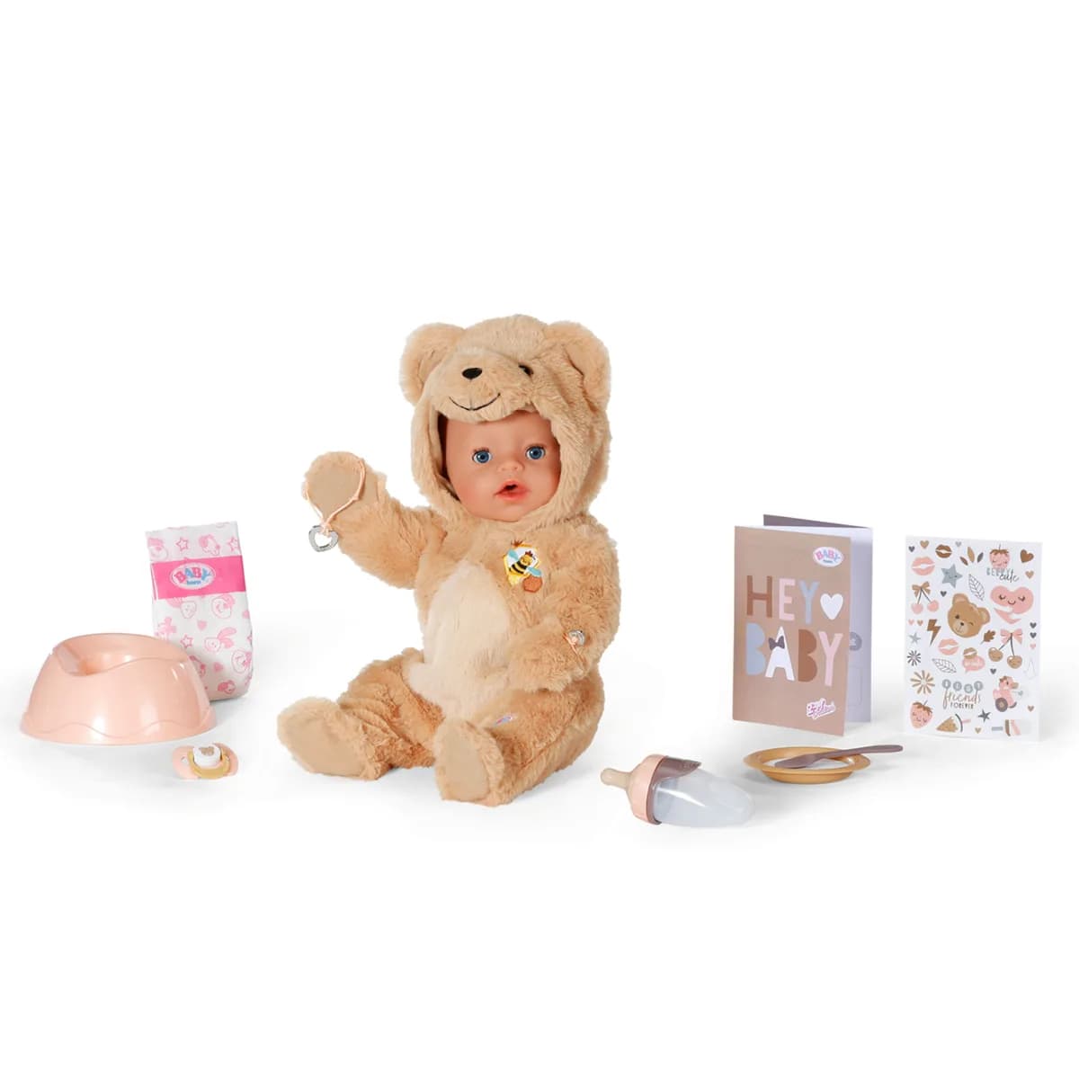 Лялька ZAPF Baby Born Емма у костюмі ведмедика 43см 837115 фото 3 Лялька ZAPF Baby Born Емма у костюмі ведмедика 43см 837115 фото 3