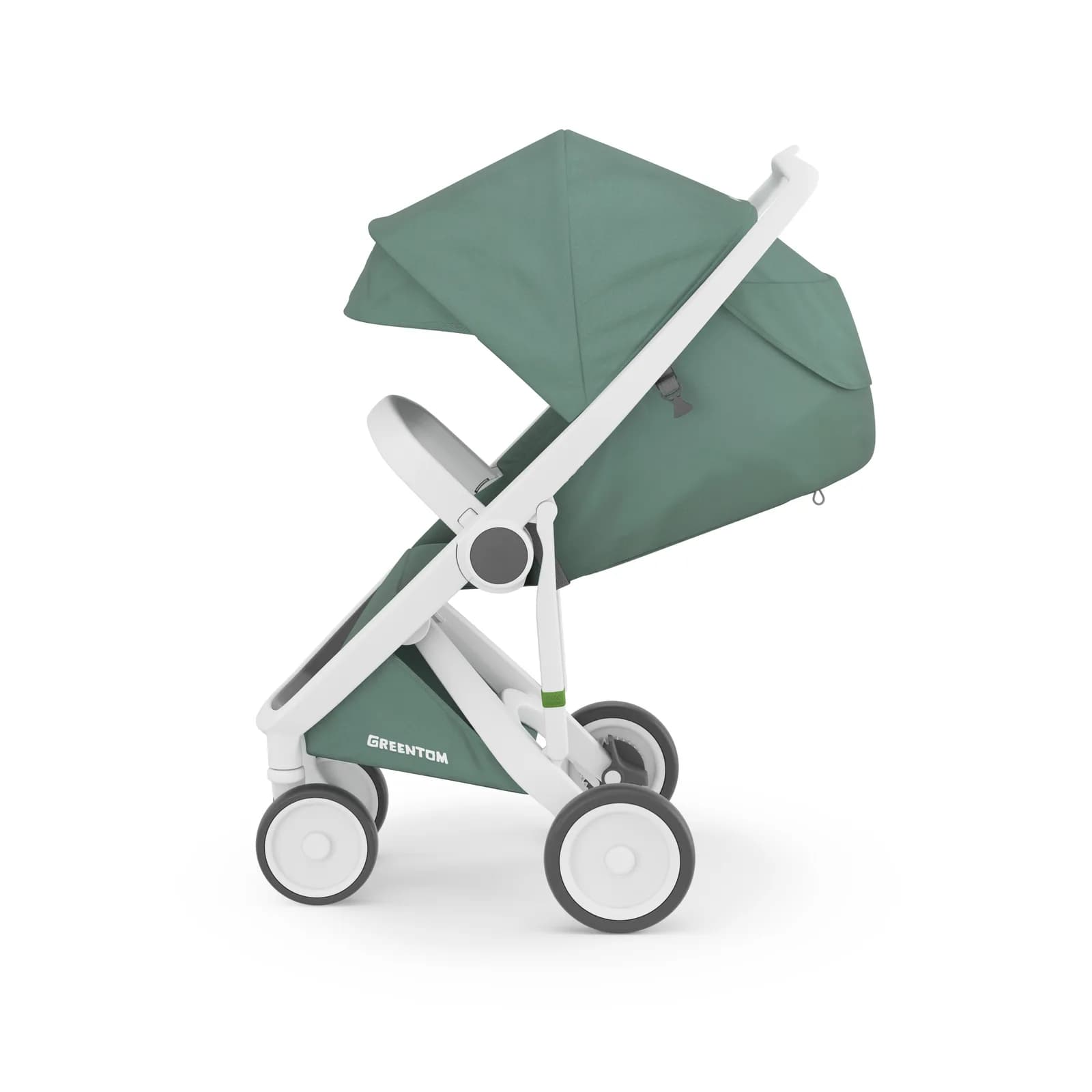 Коляска прогулянкова Greentom Classic GCSW-1 Sage-White фото 3