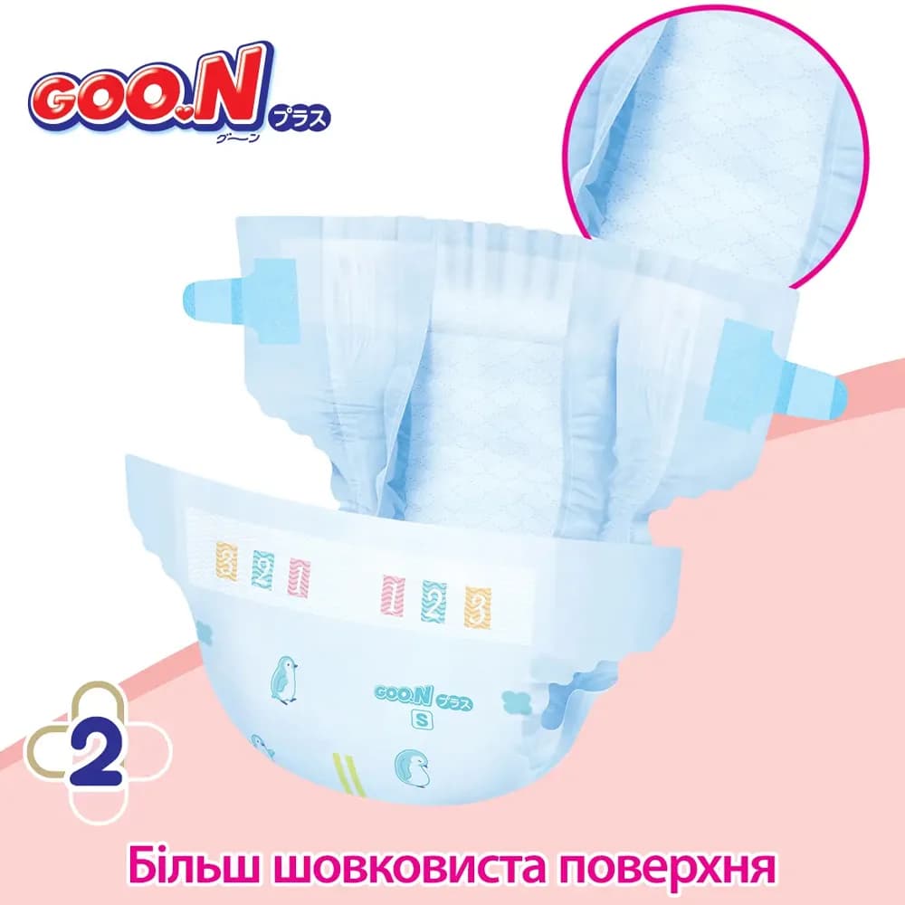 Підгузники Goo.N Plus M 56шт 21000628 фото 6