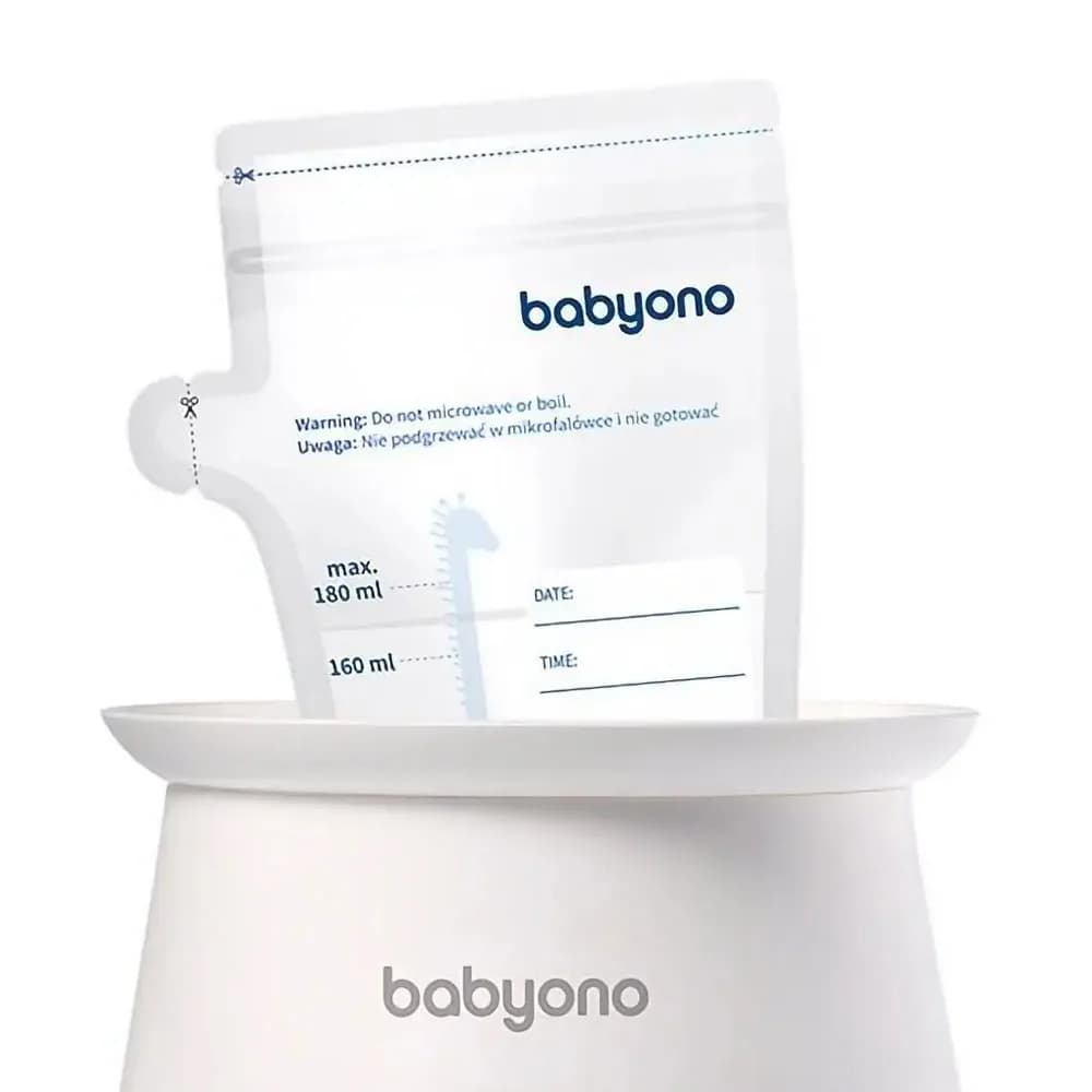 Пакети для зберігання молока BabyOno 180мл 30шт 1084 фото 9