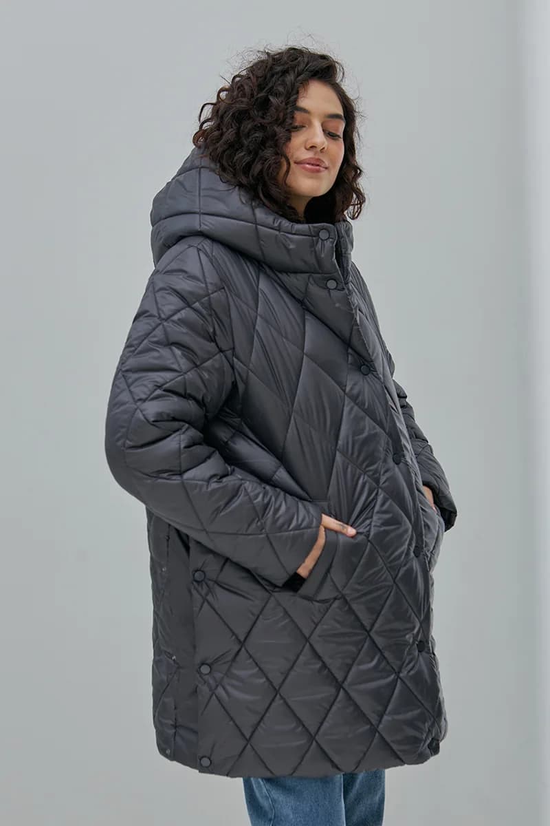 Куртка для вагітних S-XL Юла мама AKARI OW-43.021 -сірий фото 6