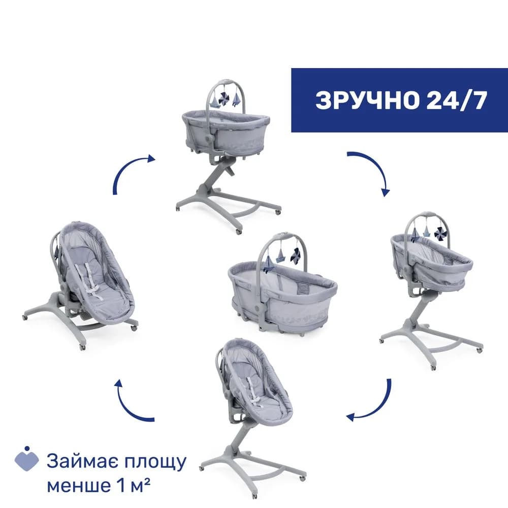Ліжечко-люлька 5в1 Chicco Baby Hug Pro 87076.40 фото 2