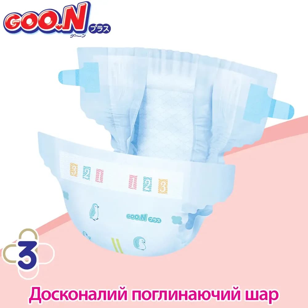 Підгузники Goo.N Plus M 56шт 21000628 фото 8