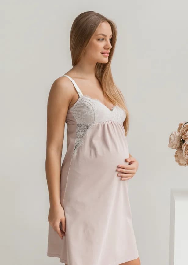 Нiчна сорочка для вагітних та годування S-XL Юла мама AGATA NW-2.5.2 фото 2