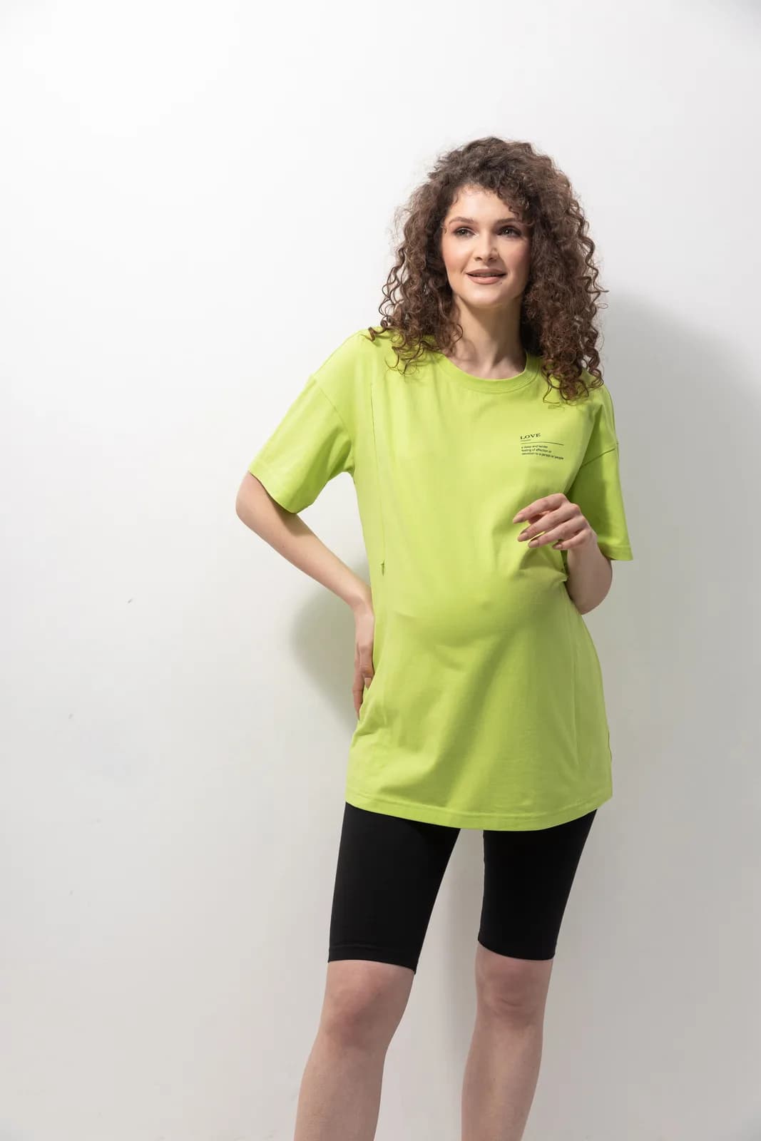 Футболка для вагітних і годування S-XL Юла мама CELESTA TN-23.011 - зелений фото 6